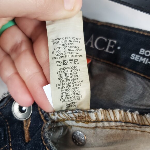 Place Kids Boys Bootcut Sz 8 Husky Denim Dark Wash Jeans - Picture 9 of 15